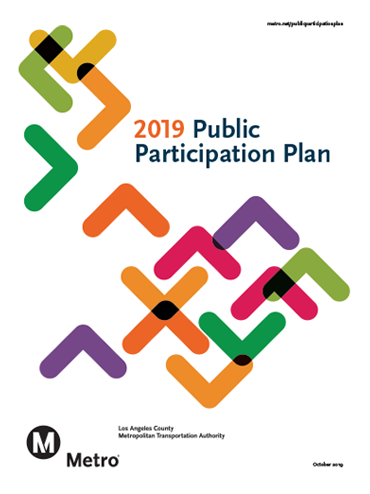 Cover of the LA Metro Public Participation Plan which is submitted to United States Department of Transportation.